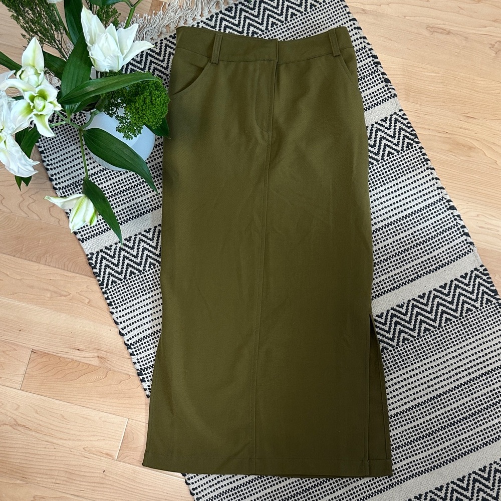 Urban Outfitters Olive Military Pencil Skirt
